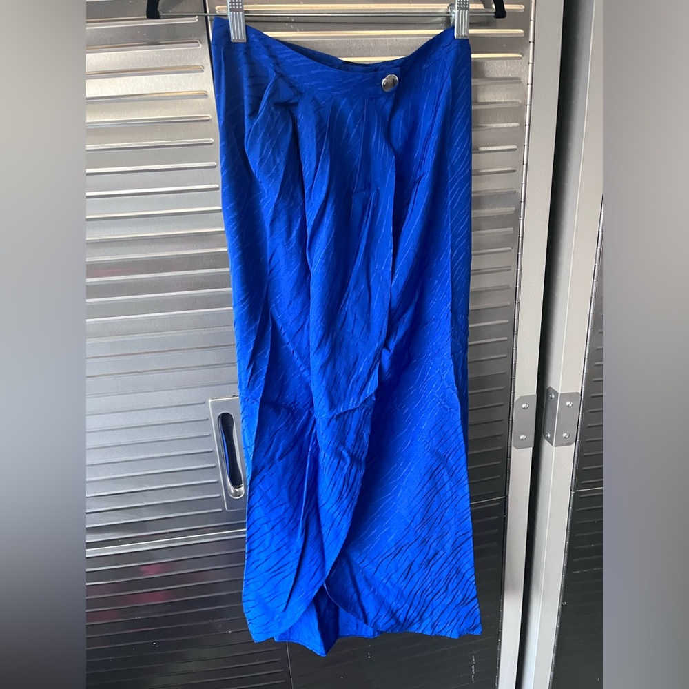 MIDI satin wrap skirt